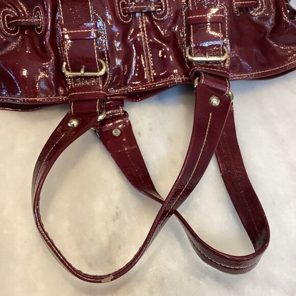 Dooney & Bourke Chiara High Gloss Patent Leather Drawstring Shoulder Bag Tote - Picture 10 of 16